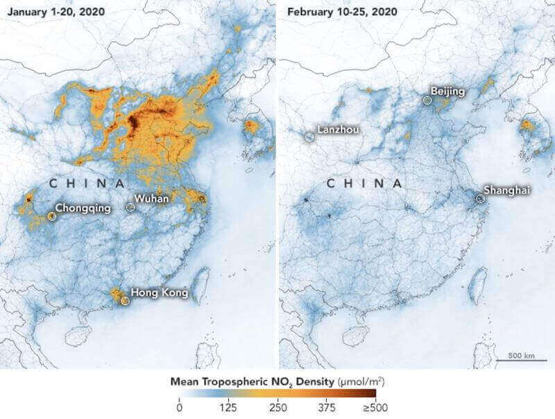 Загрязнение воздуха исчезает в промышленном центре Китая